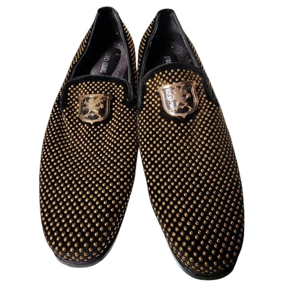 Stacy Adams Swagger Gold Studded Shoes Size 10 - Picture 1 of 9